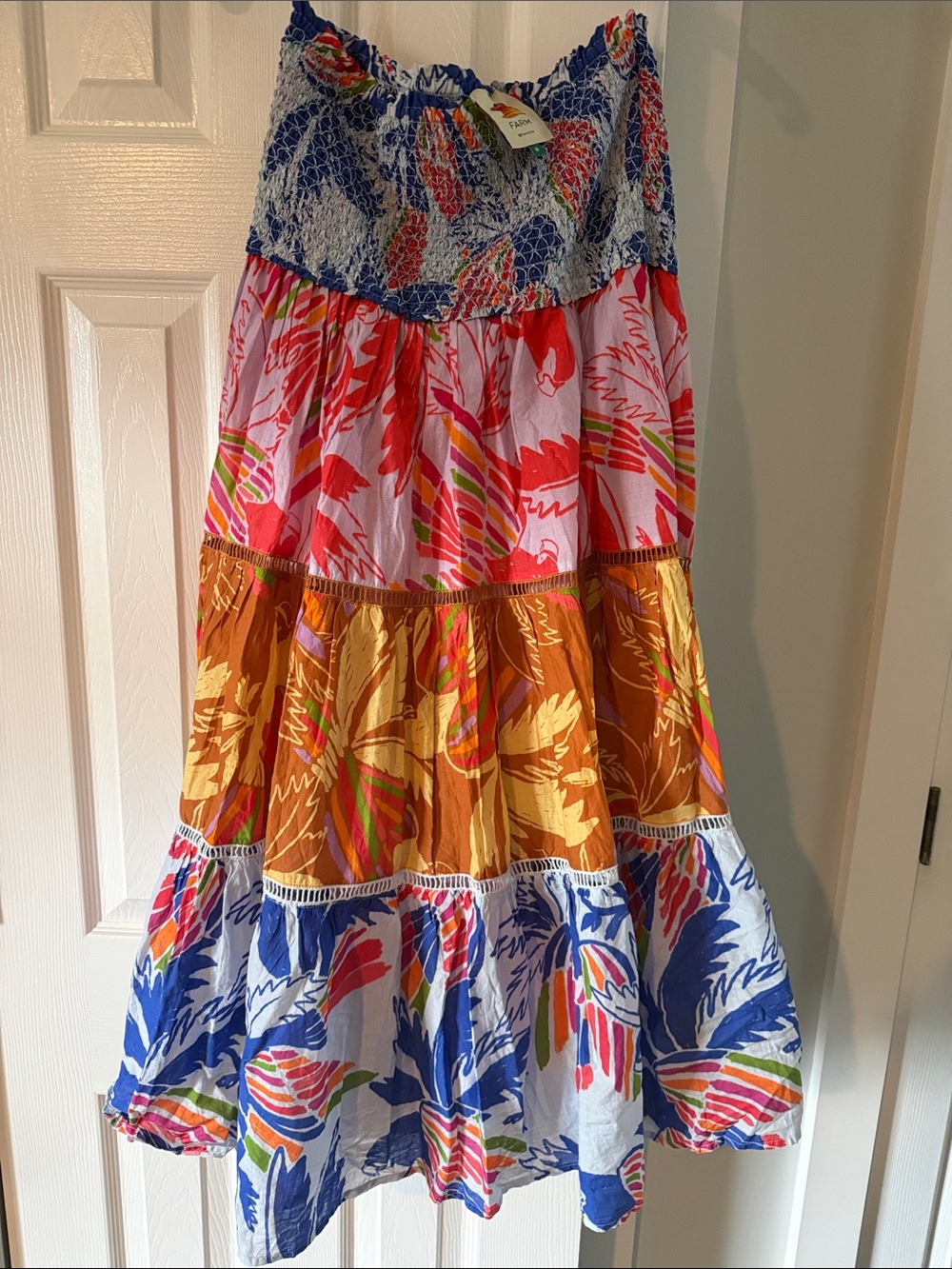 FARM RIO Colorful Tiered Maxi Skirt - Multicolor